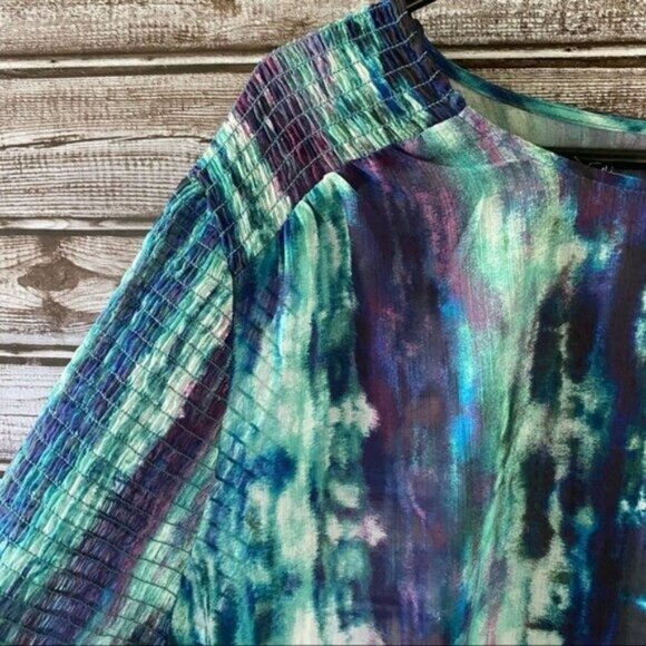 Messino Women's Semi-Sheer Multi-Colored Blouse Size XXL - Picture 5 of 12